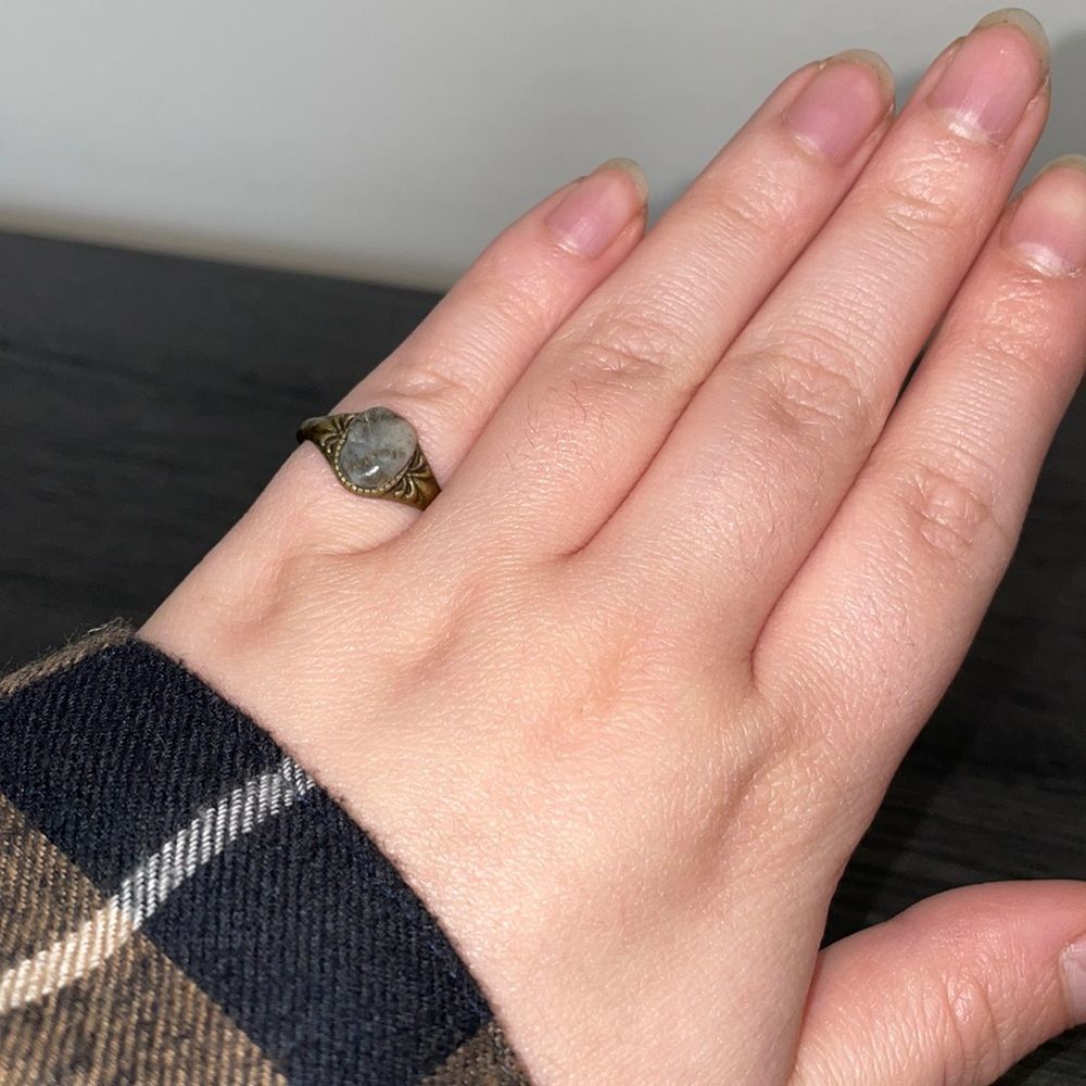 Ring with Gray Stone